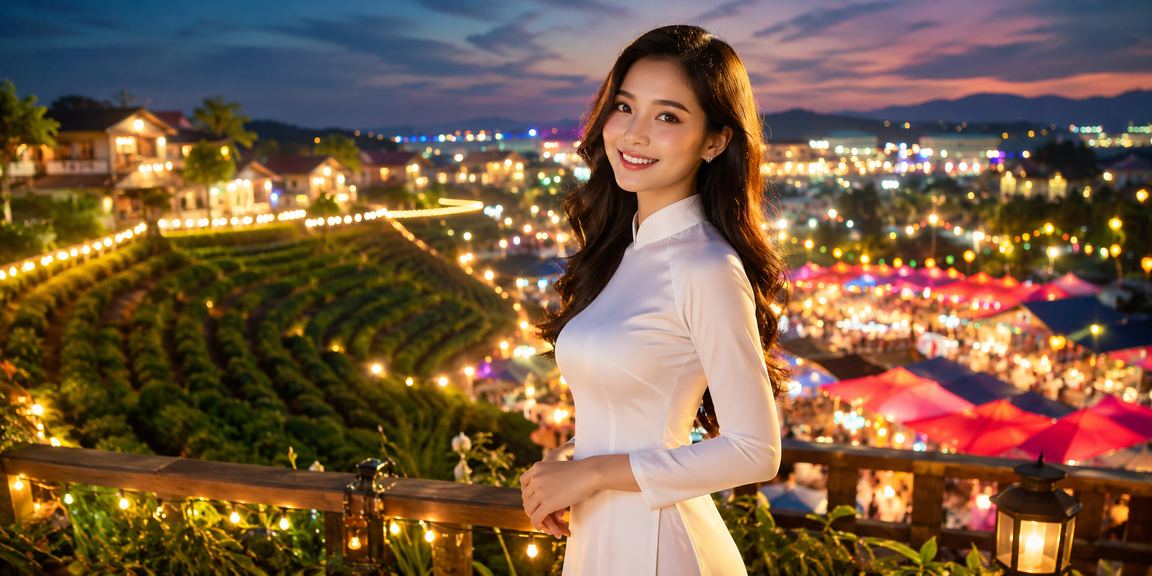 Người dùng tại Buôn Ma Thuột thực hiện nạp tiền casino qua điện thoại mặc trang phục áo dài