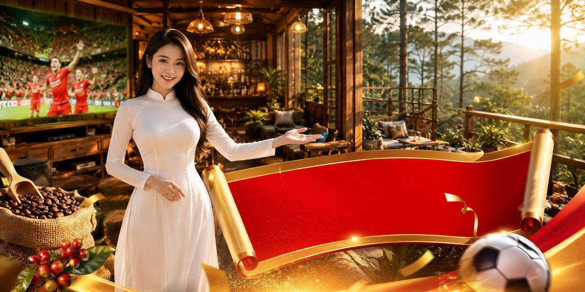 Người dùng Đà Lạt xem kèo cá cược thể thao qua điện thoại buổi sáng trong trang phục áo dài